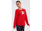 Djeca Djevojke Djevojačke pidžame Djevojačke pidžame s dugim rukavima - Dječja pidžama duga Medo sa šalom Dječja pidžama duga Medo sa šalom