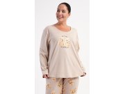 Ženska duga pidžama Medvjedići Žene - Ženska pidžama - Prevelike ženske pidžame - Prevelike ženske pidžame s dugim rukavima