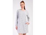 Ženska kućna haljina s dugim rukavima Flowers Žene - Ženske noćne spavaćice - Ženske noćne košulje s dugim rukavima