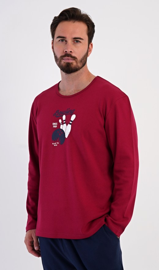 Muška pidžama duga Bowling