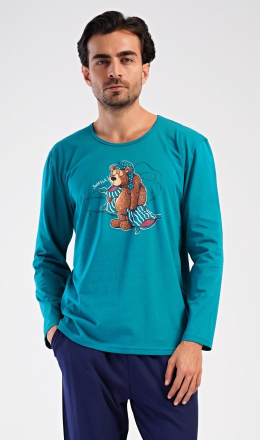 Muškarci - Muške pidžame - Muške pidžame s dugim rukavima - Muška pidžama duga Medo Pospanko Muška pidžama duga Medo Pospanko - Muške pidžame s dugim rukavima
