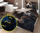 DETEXPOL Posteljina Prijatelji zauvijek portret svijetleća Pamuk, 140/200, 70/80 cm Posteljina foto print