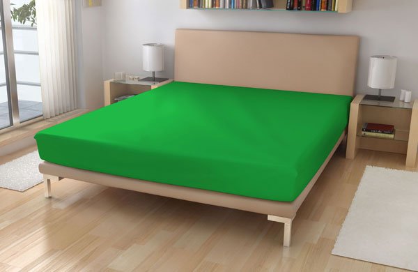 Jersey plahta 90/200 tamnozelena - Plahte