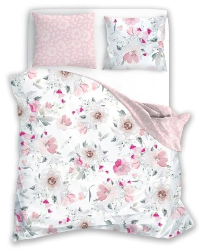 Posteljina klasičan uzorak - FARO Posteljina pamučni saten Milagro Verde 03 Nježni Cvjetovi Pamuk - Saten, 140/200, 70/90 cm FARO Posteljina pamučni saten Milagro Verde 03 Nježni Cvjetovi Pamuk - Saten, 140/200, 70/90 cm - Posteljina klasičan uzorak