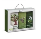 FARO Poklon set 3 kom frotirnih ručnika s vezom Masline Pamuk - Frotir, 30/50 cm Novosti - Ručnik 50x30 cm