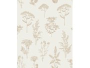 Na zalihama - Flis tapeta za zid bijelo-zlatna cvijeće, trava M80504 | Ljepilo gratis Flis tapeta za zid bijelo-zlatna cvijeće, trava M80504 | Ljepilo gratis