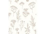 Na zalihama - Flis tapeta za zid bijelo-srebrna cvijeće, trava M80507 | Ljepilo gratis Flis tapeta za zid bijelo-srebrna cvijeće, trava M80507 | Ljepilo gratis