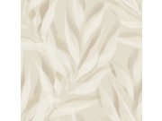 Flis tapeta za zid bež listovi A76101 | Ljepilo gratis Na zalihama