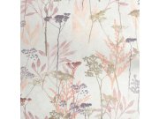 Na zalihama - Flis tapeta za zid bijelo-roza trava, listovi 125061 | Ljepilo gratis Flis tapeta za zid bijelo-roza trava, listovi 125061 | Ljepilo gratis