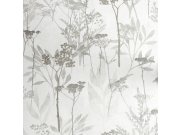 Na zalihama - Flis tapeta za zid bijelo-siva trava, listovi 125059 | Ljepilo gratis Flis tapeta za zid bijelo-siva trava, listovi 125059 | Ljepilo gratis