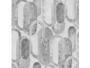 Na zalihama - Grafička flis tapeta za zid ovali sivo-srebrna 121803 | Ljepilo gratis Grafička flis tapeta za zid ovali sivo-srebrna 121803 | Ljepilo gratis