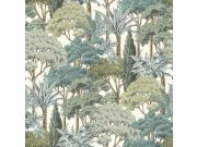 Flis tapeta za zid zeleno-smeđa stabla A76302 | Ljepilo gratis Na zalihama