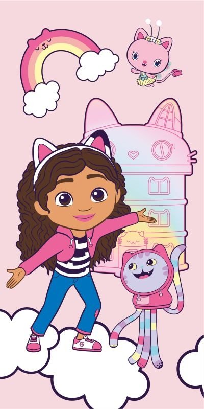 JERRY FABRICS Ručnik Gabina čarobna kućica 03 Pamuk - Frotir, 70/140 cm - ručnici za plažu