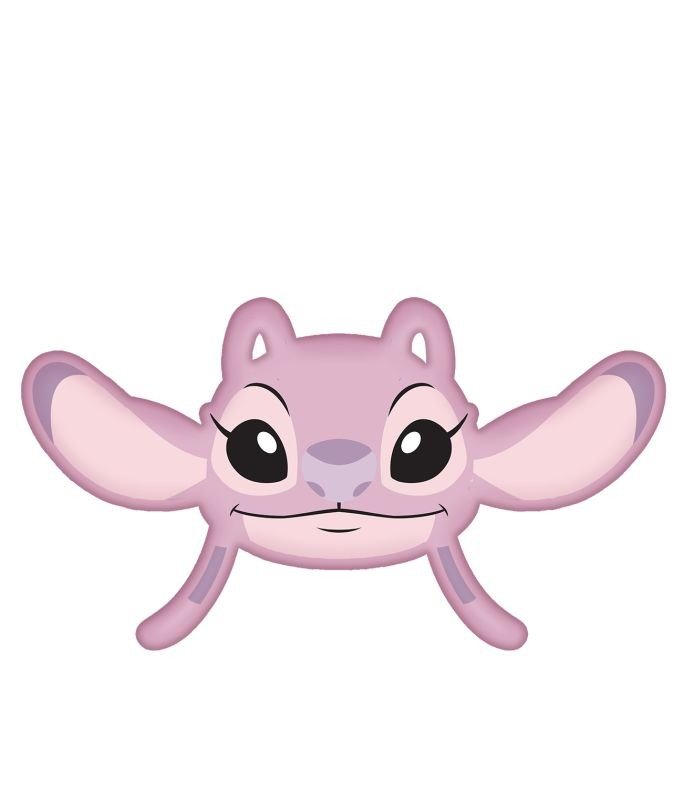 Jastučići - JERRY FABRICS Oblikovani jastuk od mikroplyša Lilo and Stitch Angel Pink Poliester, 41x31 cm JERRY FABRICS Oblikovani jastuk od mikroplyša Lilo and Stitch Angel Pink Poliester, 41x31 cm - Jastučići