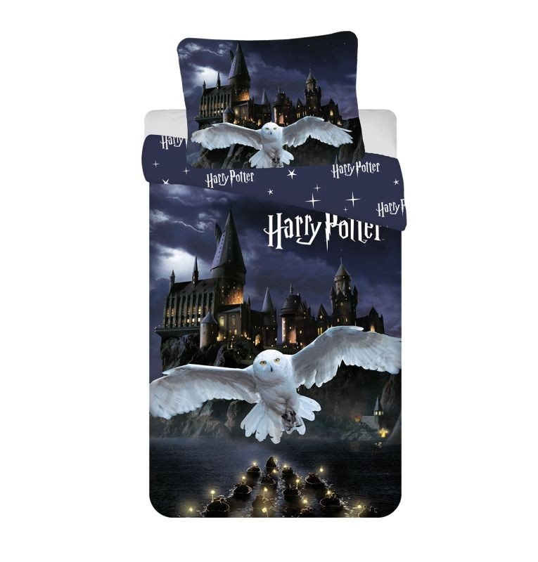 JERRY FABRICS Posteljina Harry Potter Hogwarts Night mikro poliester, 140/200, 70/90 cm - Posteljina sa licencijom