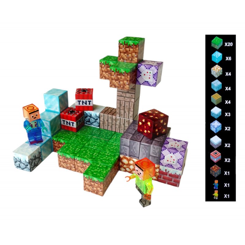 Minecraft Diamond World magnetna igračka – 50 dijelova Minecraft Diamond World magnetna igračka – 50 dijelova