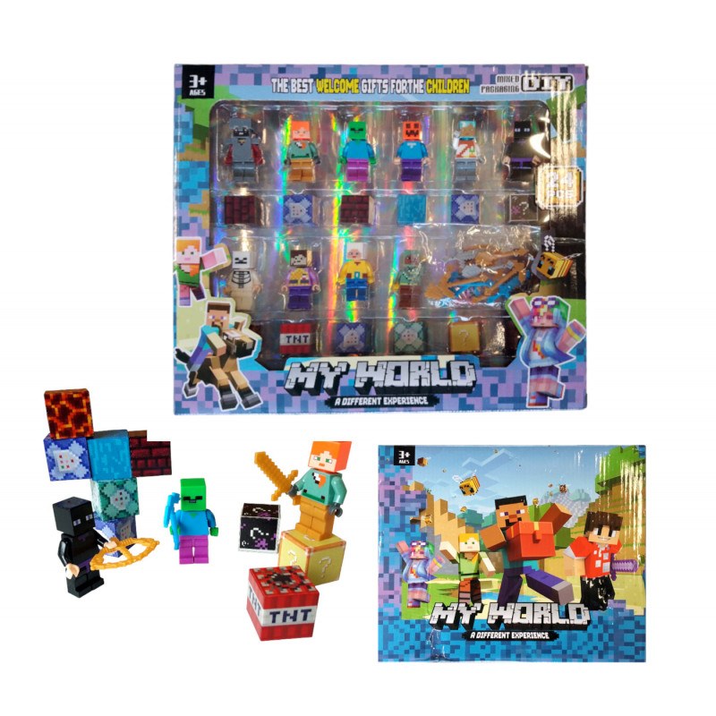 Minecraft magnetna igračka s figuricama – 36 dijelova Minecraft magnetna igračka s figuricama – 36 dijelova