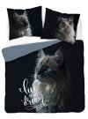 DETEXPOL Francuska posteljina Mačka Pamuk, 220/200, 2x70/80 cm Posteljina foto print