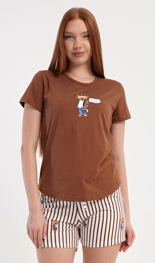 Ženski pidžama šorc Bear - Ženska pidžama kratke hlače