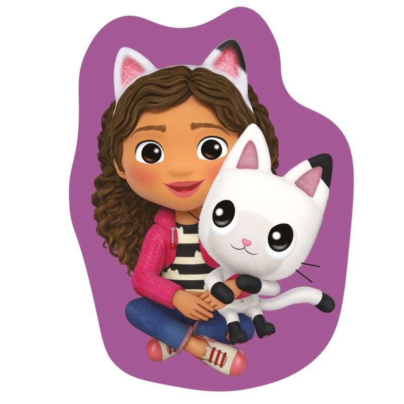 Jastučići - JERRY FABRICS Oblikovani jastuk od mikropoliestera Gabinina čarobna kućica Panda Poliester, 40x25 cm JERRY FABRICS Oblikovani jastuk od mikropoliestera Gabinina čarobna kućica Panda Poliester, 40x25 cm - Jastučići