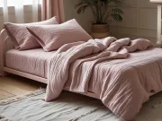 Posteljina muslin Violet-rose 140x200, 70x90 cm