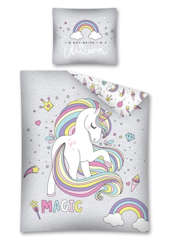 Posteljina Jednorog magic svijetleća 140/200, 70/80 - Dječji posteljina bez licencije