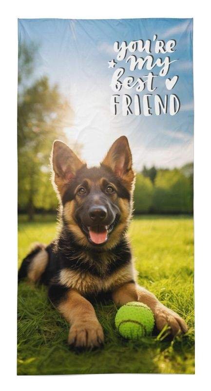 DETEXPOL Ručnik Ovčar Pamuk - Frotir, 70/140 cm - ručnici za plažu