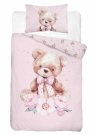 DETEXPOL Posteljina za dječji krevetić Medvjedić s mašnom Pamuk, 100/135, 40/60 cm Posteljina za dječji krevetić