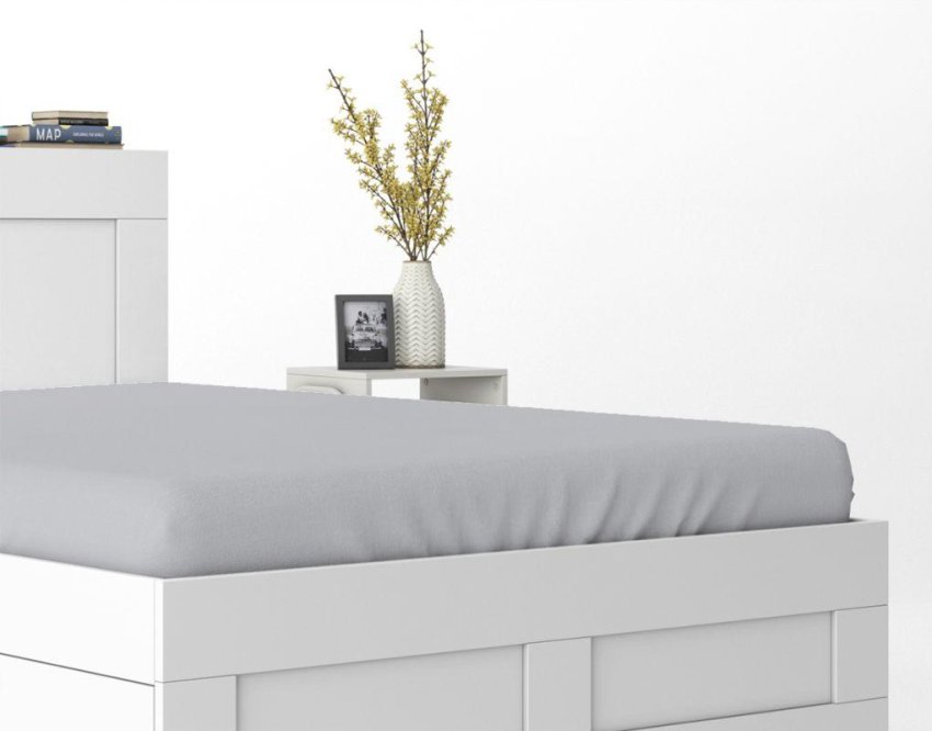 DETEXPOL Plahta Mikrosaten svijetlo siva Poliester, 90/200 cm - Plahte