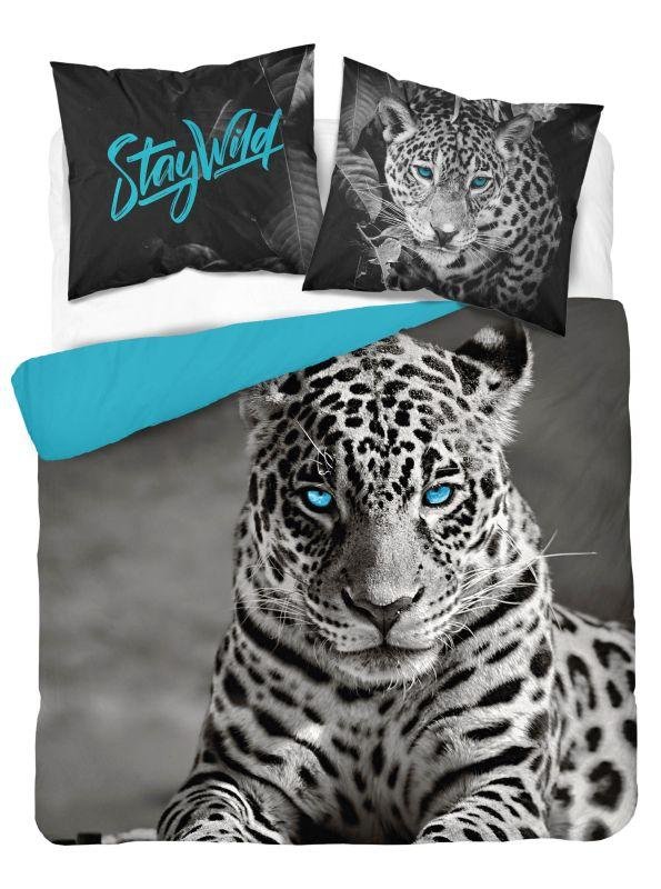 DETEXPOL Francuska posteljina Leopard Pamuk, 220/200, 2x70/80 cm - Posteljina foto print