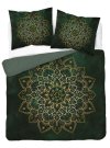 DETEXPOL Francuska posteljina Mandala zelena Pamuk, 220/200, 2x70/80 cm