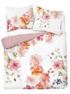 DETEXPOL Francuska posteljina Cvjetovi na bijeloj Pamuk, 220/200, 2x70/80 cm