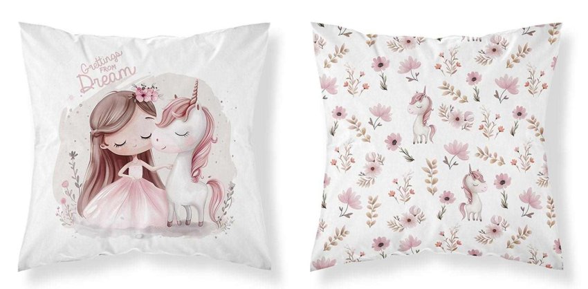 DETEXPOL Navlaka za jastučić Jednorog dream Pamuk, 40/40 cm - pokrivači za jastuke
