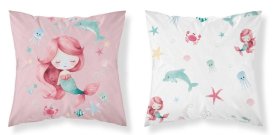 DETEXPOL Navlaka za jastučić Morska Vila ružičasta Pamuk, 40/40 cm Jastučići - pokrivači za jastuke