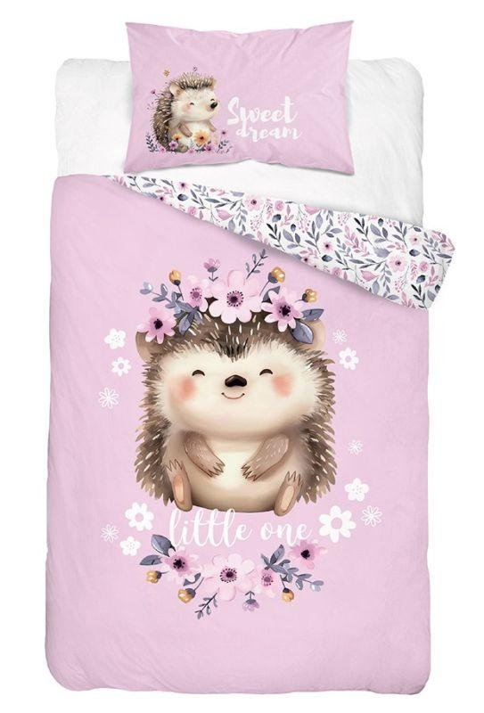 DETEXPOL Posteljina za dječji krevetić Ježić B Pamuk, 100/135, 40/60 cm - Posteljina za dječji krevetić