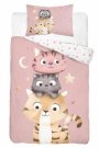 DETEXPOL Posteljina za dječji krevetić Mačkice Pamuk, 100/135, 40/60 cm Posteljina za dječji krevetić