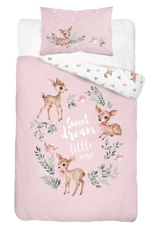 DETEXPOL Posteljina za dječji krevetić Jelenčić B Pamuk, 100/135, 40/60 cm - Posteljina za dječji krevetić