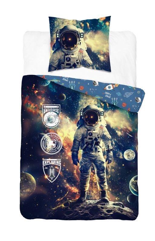 DETEXPOL Posteljina Astronaut Pamuk, 140/200, 70/80 cm - Posteljina foto print