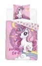 DETEXPOL Posteljina Jednorog zvjezdice Pamuk, 140/200, 70/80 cm