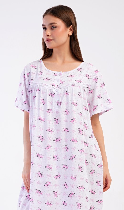 Ženska spavaćica kratkih rukava Vanda - Prevelike ženske spavaćice