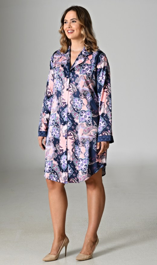 Ženska spavaćica s dugim rukavom Jasmina - Prevelike ženske spavaćice