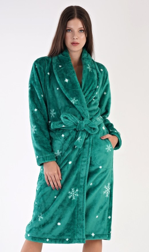 Žene - Ženski ogrtači - Ženske duge kućne haljine - Ženski dugi ogrtač s ovratnikom u obliku šala Vločky Ženski dugi ogrtač s ovratnikom u obliku šala Vločky - Ženske duge kućne haljine