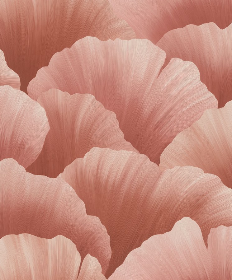 Crvena flis tapeta s listovima, BZ3009, Belize, Grandeco | Ljepilo besplatno - Grandeco