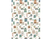 Dječja flis fototapeta za zid, kućice, RB393, Daydreamers, Grandeco | Ljepilo besplatno