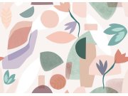 Dječja flis fototapeta za zid, cvijeće i oblici, RB255, Daydreamers, Grandeco | Ljepilo besplatno Grandeco