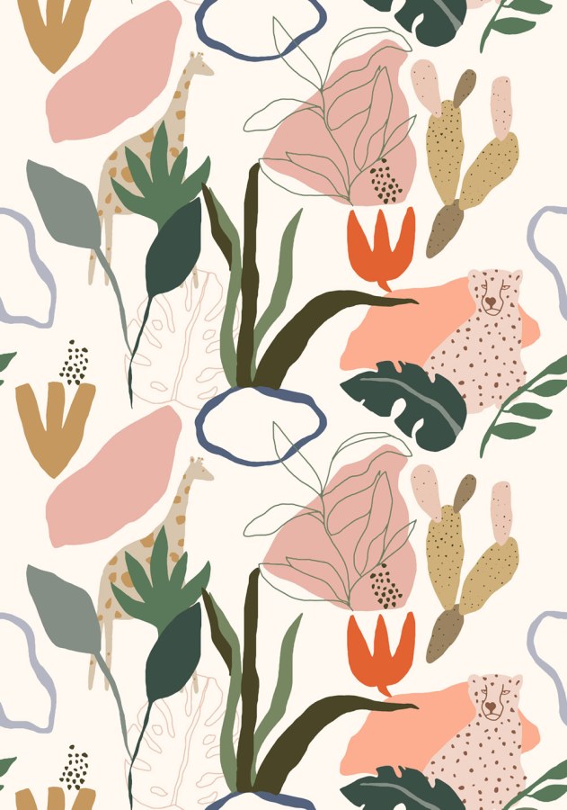 Dječja flis fototapeta za zid, safari, RB246, Daydreamers, Grandeco | Ljepilo besplatno