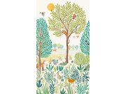 Dječja flis fototapeta za zid, šumske životinje, LD6001, Little Dreamers, Grandeco | Ljepilo besplatno