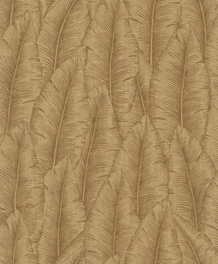 Smeđa flis tapeta s listovima, CU3205, Cumaru, Grandeco | Ljepilo besplatno