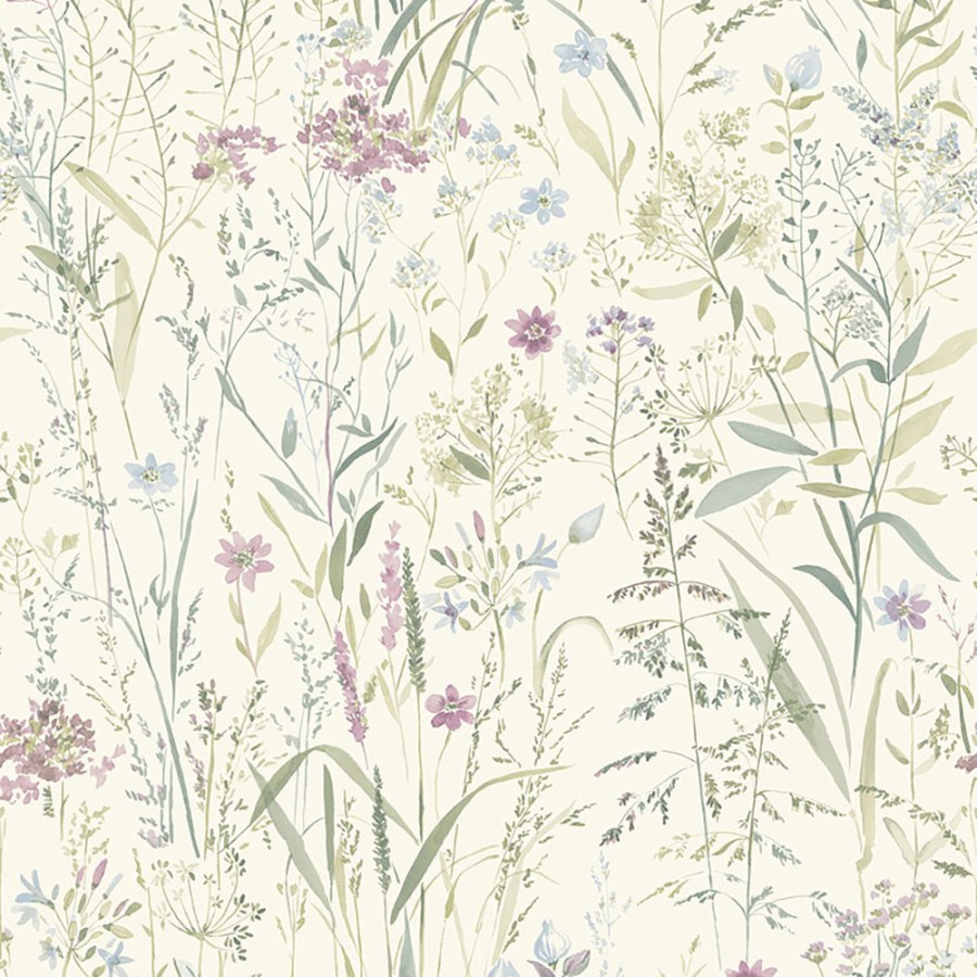 Krem flis tapeta za zid, livadno cvijeće i trave, UR3310, Universe 4, Grandeco | Ljepilo besplatno