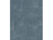 Plava geometrijska flis tapeta za zid, A71501, Omura, Grandeco | Ljepilo besplatno